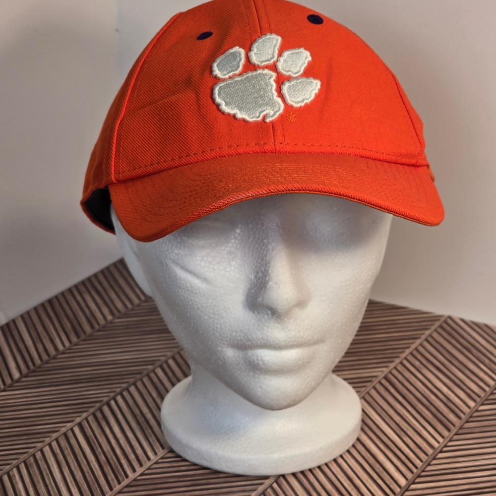 Nike Clemson Tigers Hat Orange Dri-FIT Adjustable Baseball Cap Paw Logo Mens